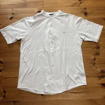 LACOSTE 화이트 피케 셔츠 US S