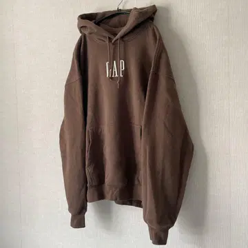 GAP 후드티 빈티지 소프트 자수 로고 브라운