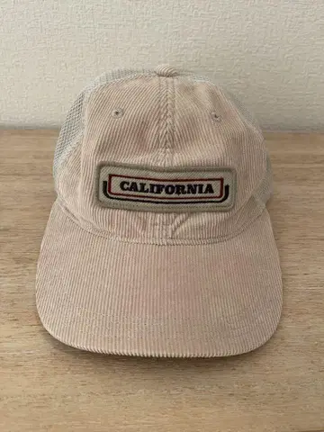 STAMMBAUM 베이지 코듀로이 캡 CALIFORNIA