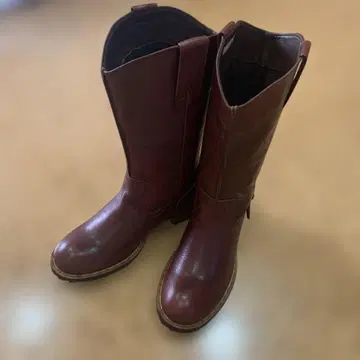 천연 가죽 부츠 미사용