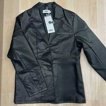 ZARA 블랙 페이크 레더 자켓