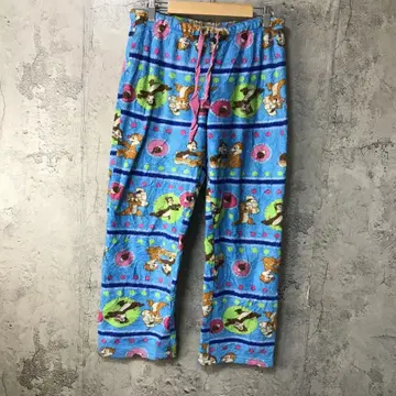 Y5995 구제 의류 패턴 팬츠 파자마 팬츠 파랑 90s Y2K