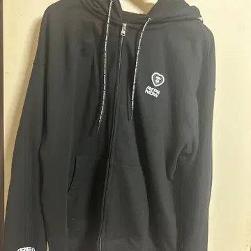 AAPE NOW 블랙 후드티 XXL