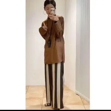 todayful 자카드 스트라이프 팬츠