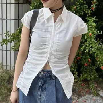 MOUSSY 집업 캡 슬리브 셔츠