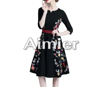 Aimier 꽃무늬 자수 원피스 새상품급 드레스 새상품급 빅 사이즈