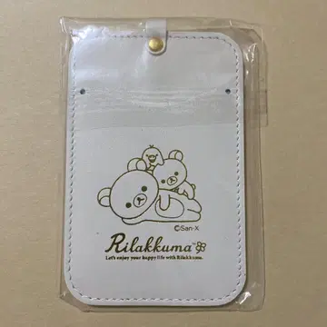 리락쿠마 / Rilakkuma 소가죽 패스 케이스 화이트