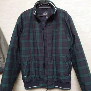 NORTH SAILS 체크 무늬 블루종 XL