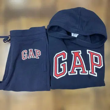 GAP 네이비 후드 부착 맨투맨 세트 ( 속기모 )