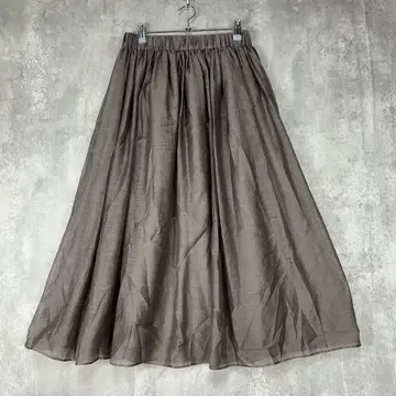 Tiara 티아라 무지 플레어 스커트 차콜