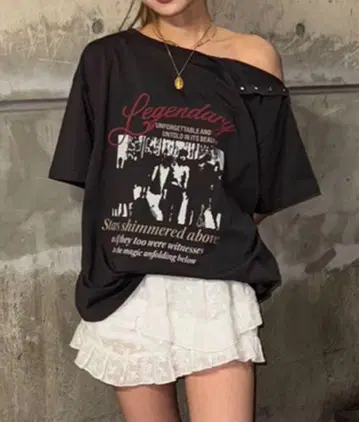 ACLENT 2way 비대칭 빈티지 셔츠