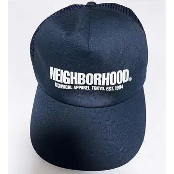 NEIGHBORHOOD LOGO PRINT MESH CAP NAVY 23