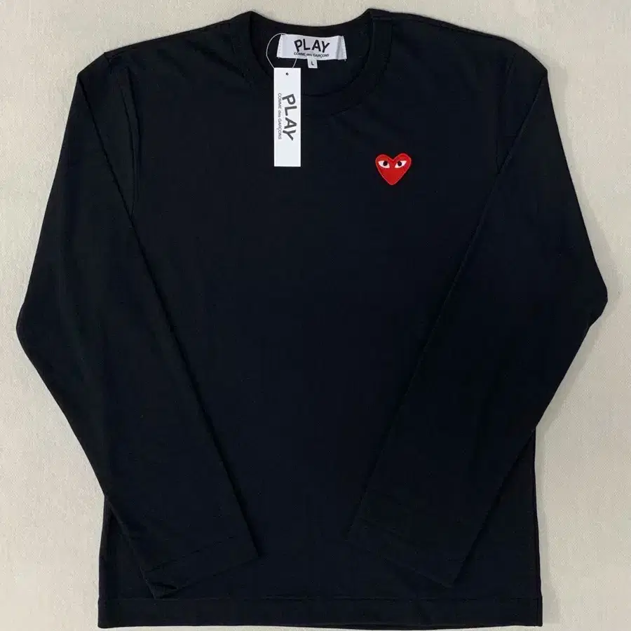 [쇼핑백O] 정품 플레이 꼼데가르송 롱슬리브 티셔츠 미개봉 새상품