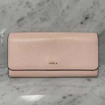 새상품급 FURLA 훌라 장지갑 베이지 접이식 지갑 천연 가죽