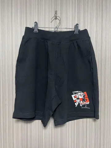 한마 유지로 x 우에다 나오미치 하프 팬츠 ( BLACK )