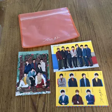 나니와단시 씰 스티커 세트 오렌지 플라스틱 파우치 포함