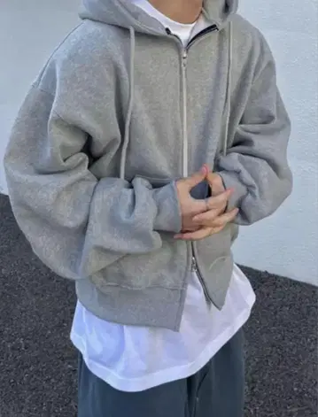 soerte Heavy weight hoodie 풍 지퍼 후드티
