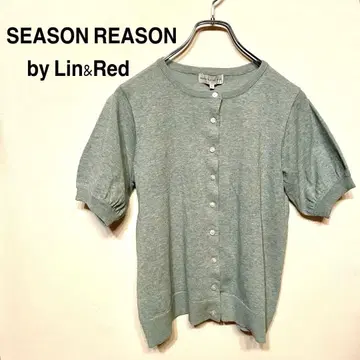 SEASON REASON by Lin&Red 5부 소매 가디건 앞 버튼