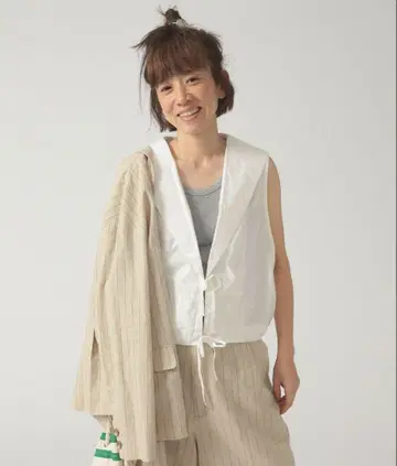 새상품 beams boy 세일러 칼라 베스트 화이트