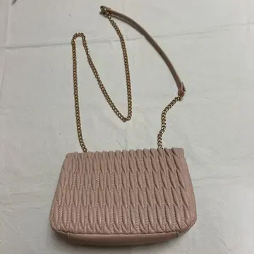 H&M 핑크 개더 가공 숄더백