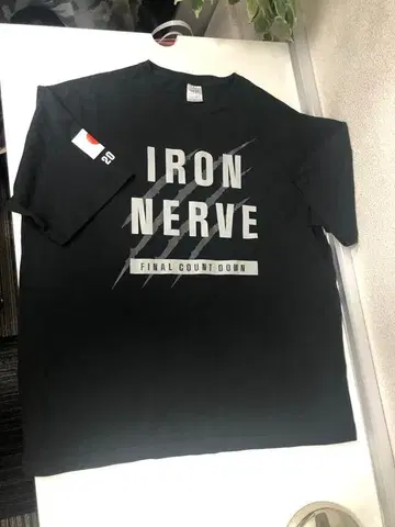 새상품급 IRON NERVE 오리지널 T셔츠 일본 선수권 블랙