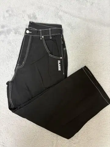 XLARGE 블랙 팬츠 데님 카고 팬츠 블랙 팬츠 블랙 카고 팬츠