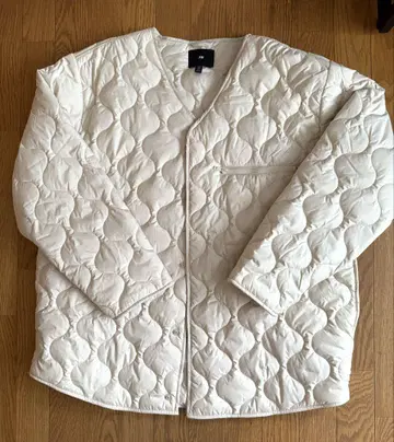 H&M 퀼팅 자켓 화이트 XL