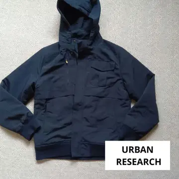 URBAN RESEARCH [사이즈 38] 네이비 후드 부착 자켓