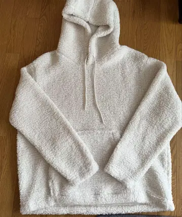 H&M 화이트 플리스 자켓 XL