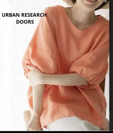 URBAN RESEARCH DOORS 린넨 벌룬 슬리브 블라우스 M