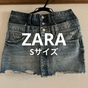 ZARA 라이트 블루 데님 미니 스커트 S