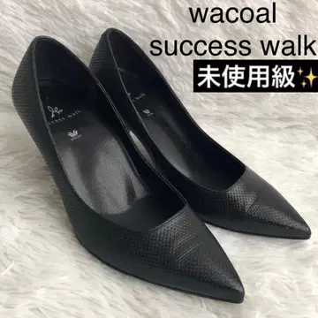 펌프스 23 블랙 wacoal 와코루 서세스워크 니트 천연 가죽