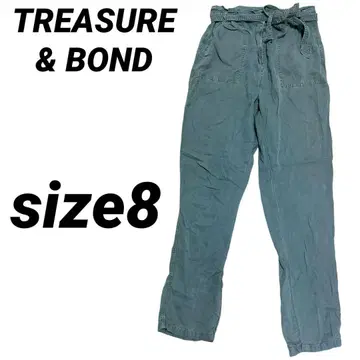 TREASURE & BOND 캐주얼 팬츠 사이즈 8 허리 리본 벨트