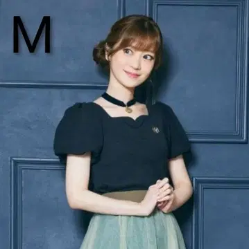 새상품 시마무라 치하루 안나 골지 풀오버 반팔 블랙 M