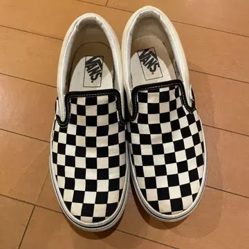 VANS 슬립온 스니커즈 체크 무늬 깃발
