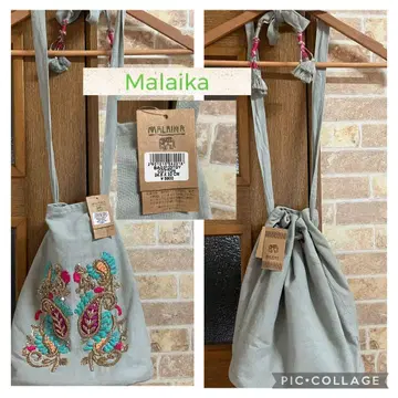 [ 미사용 택 포함 ] MALAIKA 마라이카 자수 복조리 백