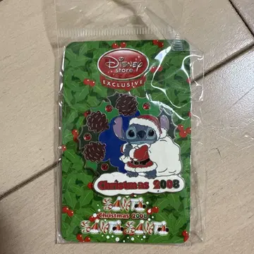 Disney Store 한정판 스티치 크리스마스 2008 핀배지