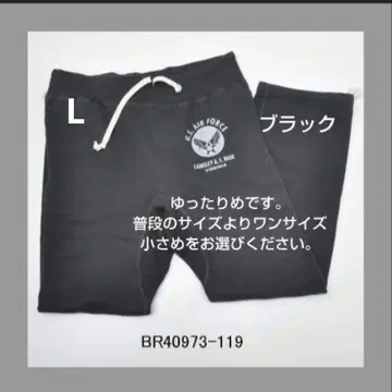 블랙 L 버즈릭슨 BR40973 U.S.AIR FORCE 스웨트 팬츠