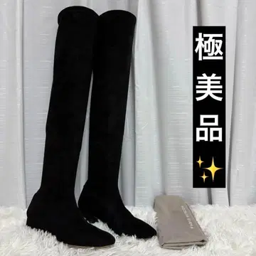 컨디션 최상 파비오 루스 코니 스트레치 니하이 부츠 블랙