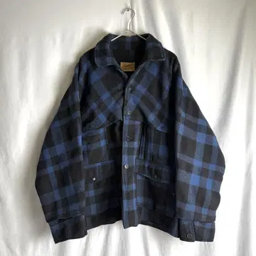 60s Skyline 울 블록 체크 자켓 L-XL