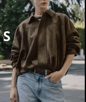 ZARA 자라 스웨이드 느낌 봄버 자켓 새상품, 미사용