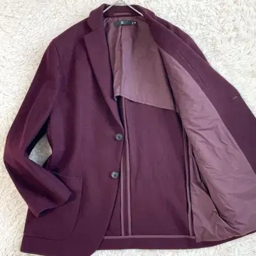 [ 캐시미어 혼방 ] UNIQLO+J 테일러드 자켓 보르도 M