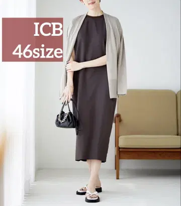 ICB FluidBackSatin 백 새틴 원피스 브라운 46