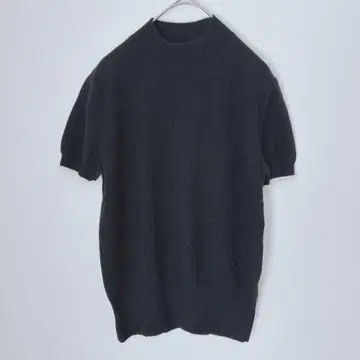 UNIQLO INES 캐시미어 100% 블랙 반팔 하이넥 니트