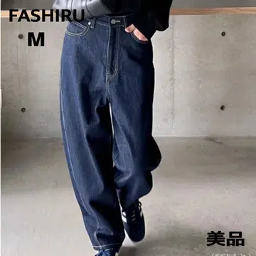 새상품급 FASHIRU 커브 데님 팬츠 네이비 사이즈 2