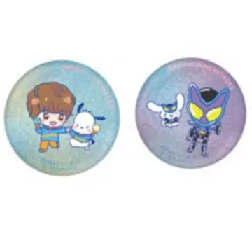 가면라이더 가브 산리오 콜라보 반짝반짝 캔뱃지 쇼마 세트
