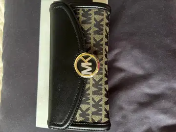 MICHAEL KORS 장지갑 블랙 베이지