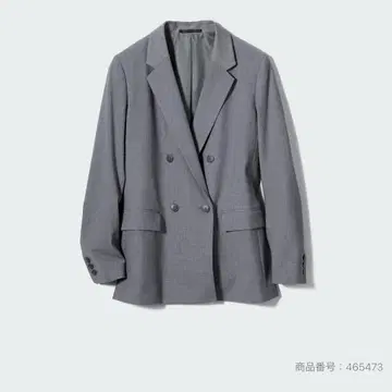 [ 새상품급 ] UNIQLO 24SS 더블 자켓 더블 브레스트 그레이 L