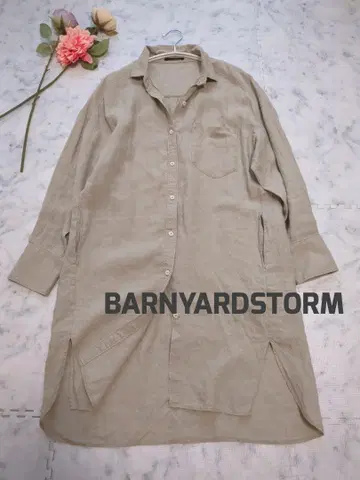 BARNYARDSTORM 린넨 100% 롱 셔츠 밴야드 스톰
