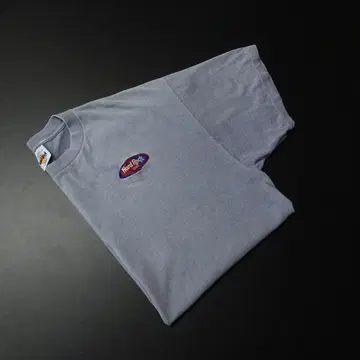 90s USA제 하드 록 카페 반팔 T셔츠 자수 로고 산후안